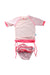 A Pink Swim Sets from Elly la Fripouille in size 3T for girl. (Back View)