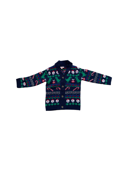 A Blue Cardigans from DPAM in size 4T for boy. (Front View)