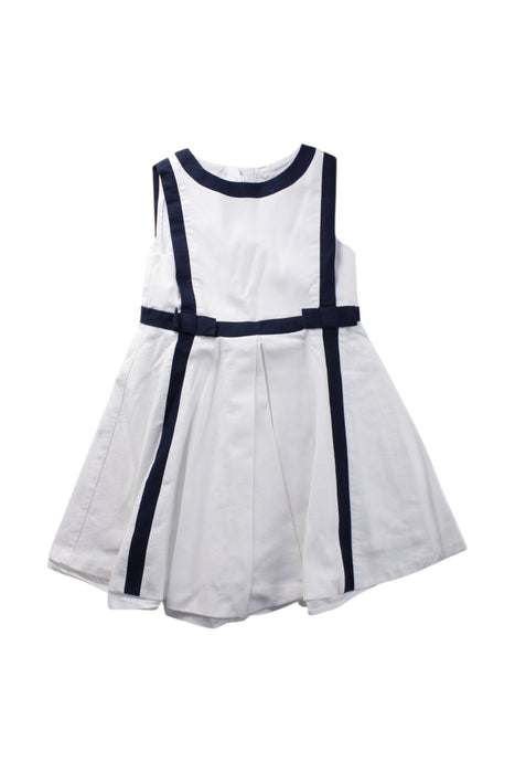 A White Sleeveless Dresses from Jacadi in size 4T for girl. (Front View)