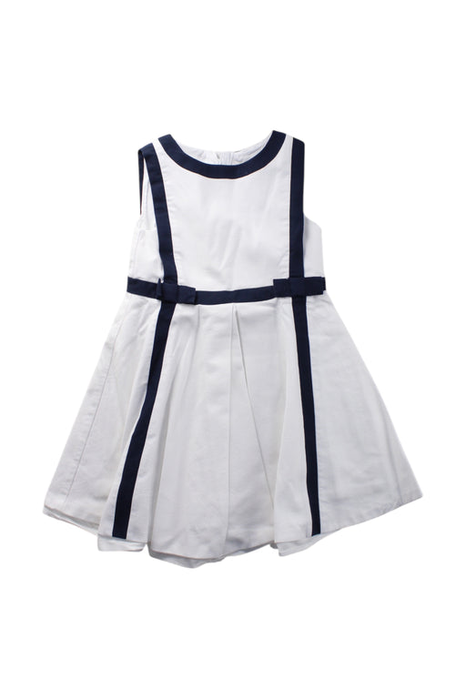 A White Sleeveless Dresses from Jacadi in size 4T for girl. (Front View)