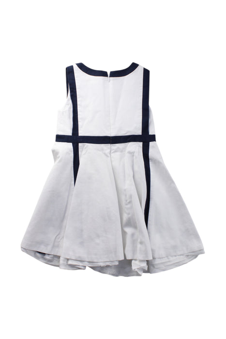 A White Sleeveless Dresses from Jacadi in size 4T for girl. (Back View)