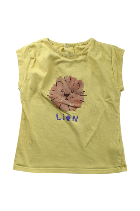 A Yellow Short Sleeve T Shirts from Minkmui in size 3T for neutral. (Front View)