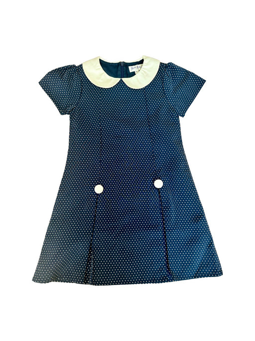 A Blue Short Sleeve Dresses from Rachel Riley in size 6T for girl. (Front View)
