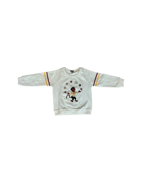 A White Crewneck Sweatshirts from Emile et Ida in size 4T for neutral. (Front View)