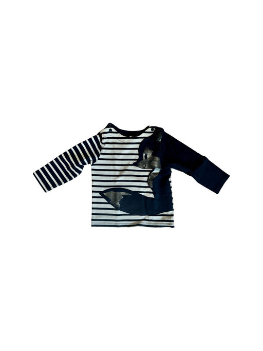 A Black Long Sleeve T Shirts from Petit Bateau in size 3T for boy. (Front View)