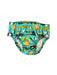 A Blue Swim Diapers from Charlie Banana in size 3T for neutral. (Front View)