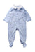 A Blue Onesies from Jacadi in size 3-6M for neutral. (Front View)