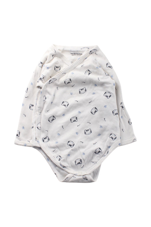 A White Long Sleeve Bodysuits from Vertbaudet in size 6-12M for neutral. (Front View)