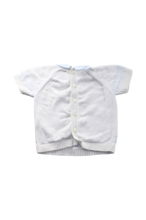 A White Short Sleeve Tops from Emile et Ida in size 3-6M for neutral. (Back View)