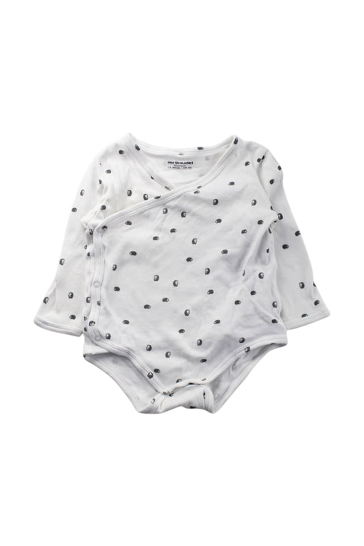 A White Long Sleeve Bodysuits from Vertbaudet in size 6-12M for neutral. (Front View)