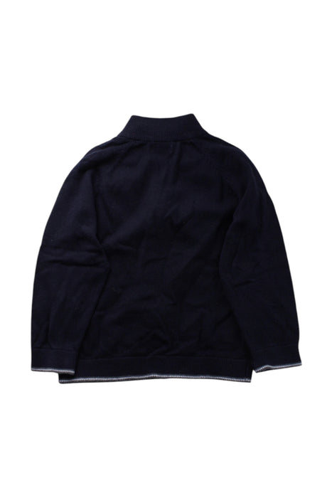 A Navy Zippered Sweatshirts from Mayoral in size 4T for boy. (Back View)
