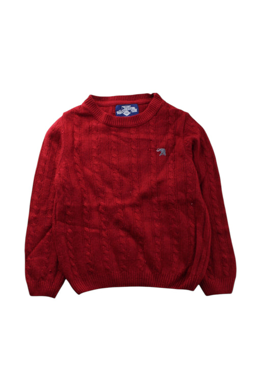 A Red Knit Sweaters from Thomas Brown in size 4T for boy. (Front View)