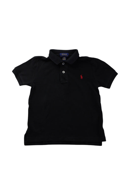 A Black Short Sleeve Polos from Polo Ralph Lauren in size 4T for boy. (Front View)