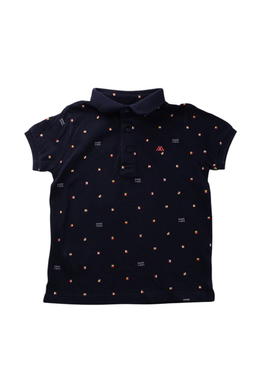 A Navy Short Sleeve Polos from Mayoral in size 4T for boy. (Front View)