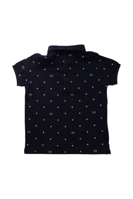 A Navy Short Sleeve Polos from Mayoral in size 4T for boy. (Back View)