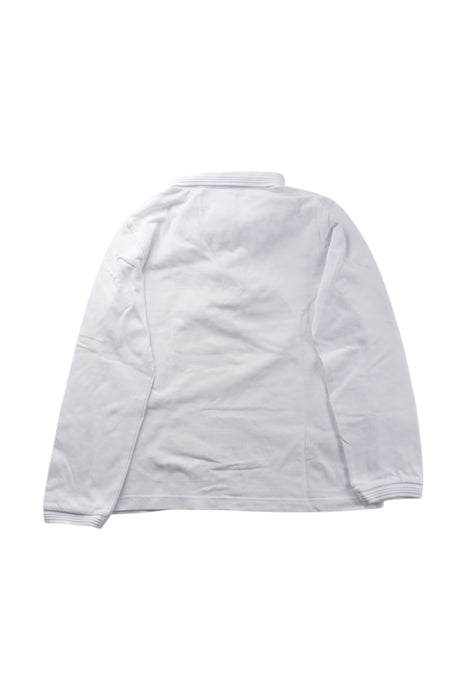 A White Long Sleeve Polos from Jacadi in size 6T for boy. (Back View)