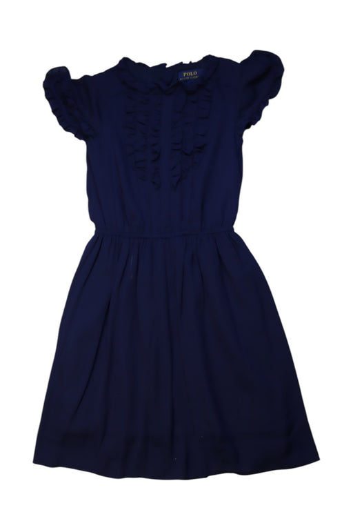 A Navy Short Sleeve Dresses from Polo Ralph Lauren in size 6T for girl. (Front View)