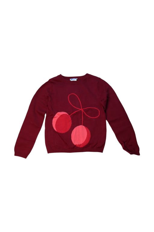 A Burgundy Knit Sweaters from Jacadi in size 8Y for girl. (Front View)