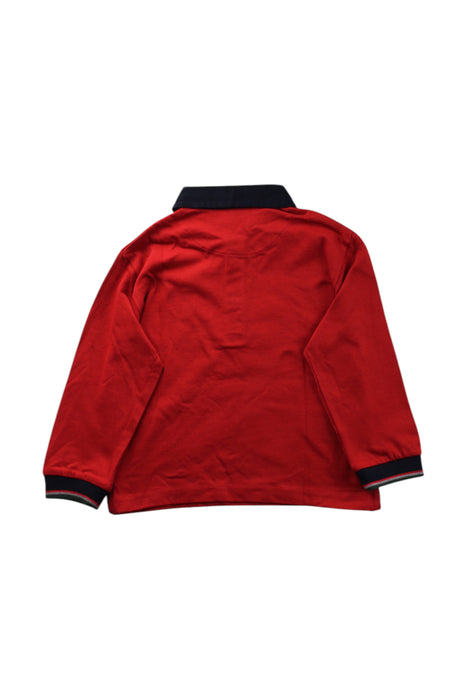 A Red Long Sleeve Polos from Mayoral in size 3T for boy. (Back View)