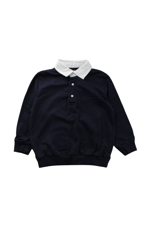 A Navy Long Sleeve Polos from Mayoral in size 3T for boy. (Front View)