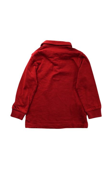 A Red Long Sleeve Polos from Mayoral in size 3T for boy. (Back View)