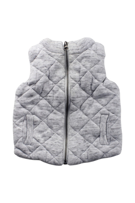A Grey Puffer/Quilted Jackets from Seed in size 6-12M for neutral. (Front View)