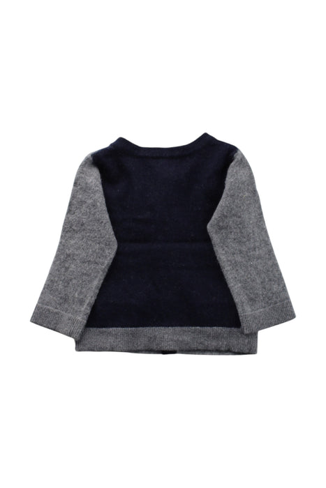 A Grey Cardigans from Jacadi in size 6-12M for neutral. (Back View)