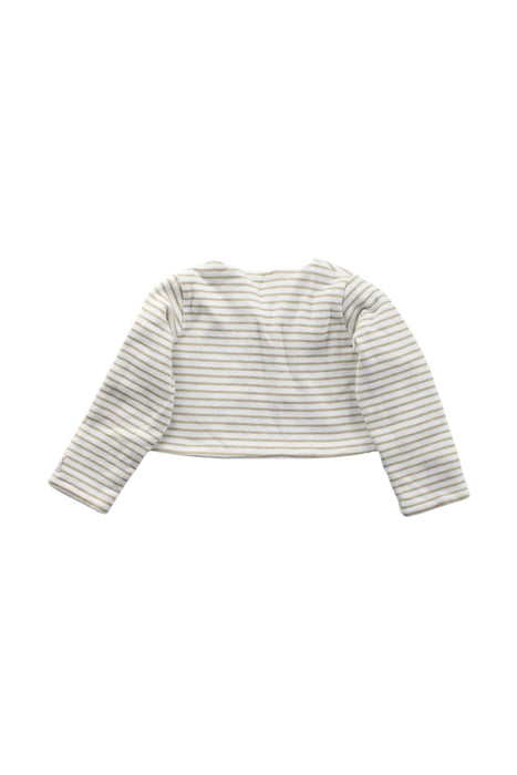 A White Cardigans from Petit Bateau in size 6-12M for girl. (Back View)
