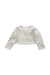 A White Cardigans from Petit Bateau in size 6-12M for girl. (Back View)