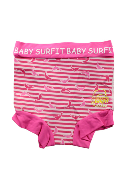 A Pink Swim Diapers from JakaBel in size 12-18M for neutral. (Front View)