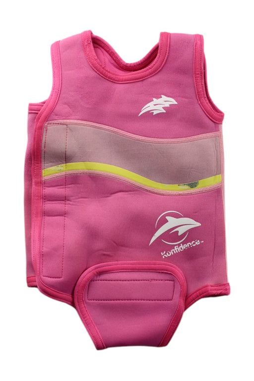 A Pink Floatsuits from Konfidence in size 6-12M for neutral. (Front View)