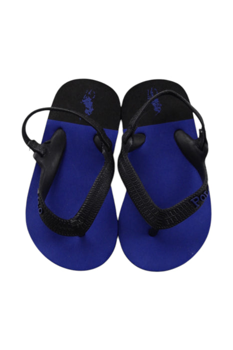 A Black Sandals from Polo Ralph Lauren in size 12-18M for neutral. (Back View)