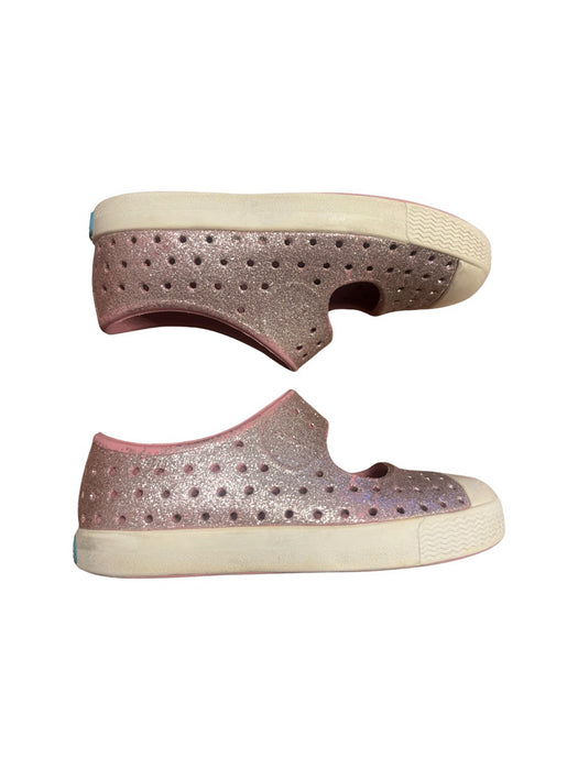 A Pink Aqua Shoes from Native Shoes in size 12-18M for girl. (Back View)