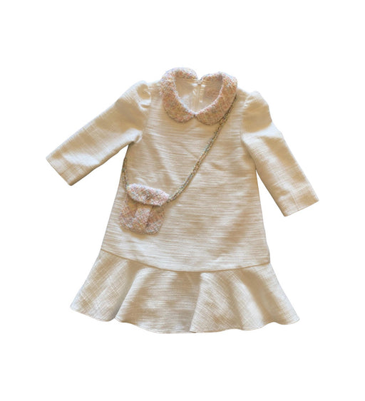 A Ivory Long Sleeve Dresses from Nicholas & Bears in size 4T for girl. (Front View)