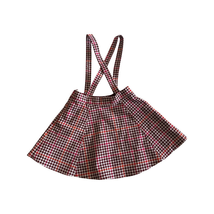 A Red Overall Dresses from Jacadi in size 3T for girl. (Front View)