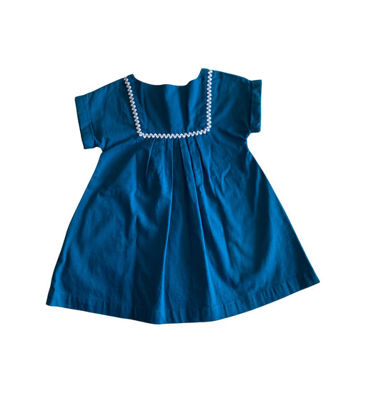 A Blue Short Sleeve Dresses from Jacadi in size 3T for girl. (Front View)