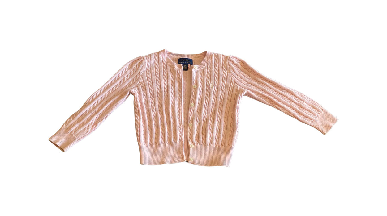 A Pink Cardigans from Polo Ralph Lauren in size 3T for girl. (Front View)
