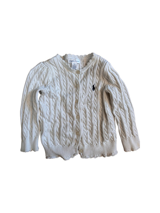 A White Cardigans from Ralph Lauren in size 12-18M for neutral. (Front View)