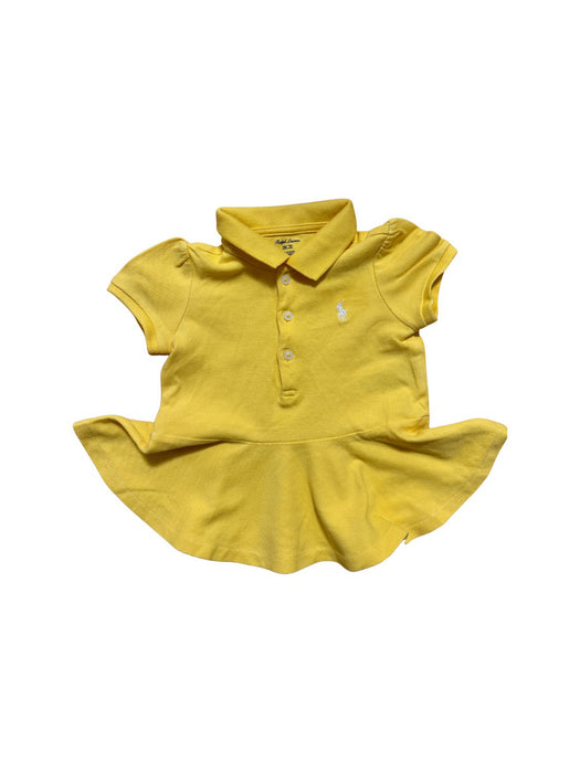 A Yellow Short Sleeve Shirts from Ralph Lauren in size 6-12M for girl. (Front View)