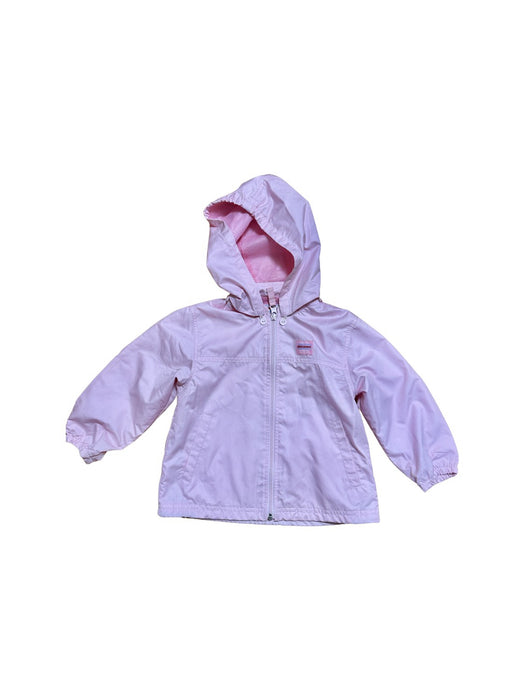 A Pink Rain Jackets from Miki House in size 18-24M for girl. (Front View)