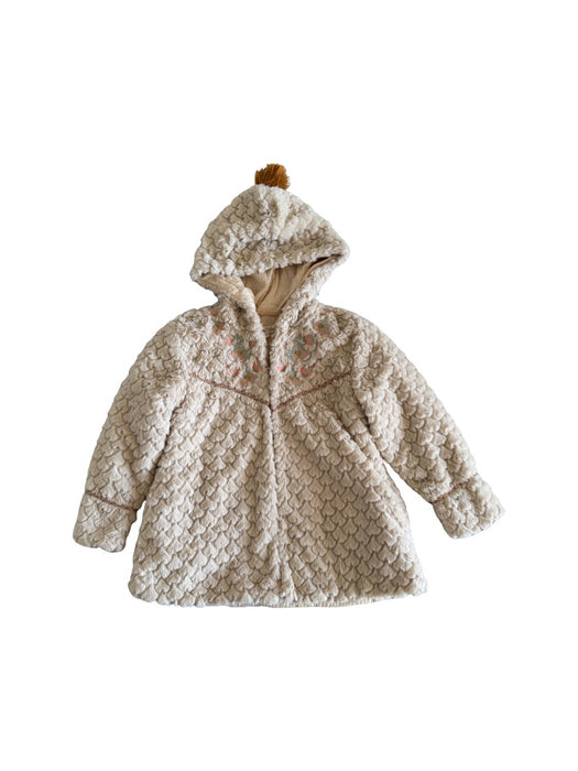 A Beige Coats from Louise Misha in size 4T for girl. (Front View)