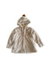 A Beige Coats from Louise Misha in size 4T for girl. (Front View)