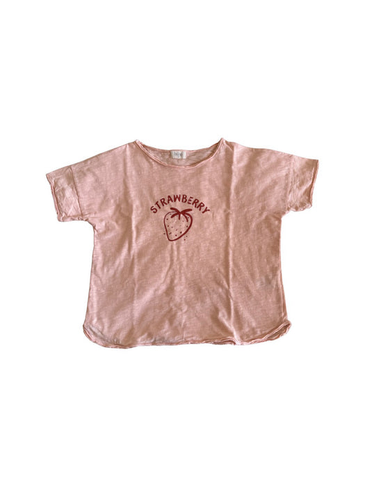 A Pink Short Sleeve T Shirts from Búho in size 10Y for girl. (Front View)