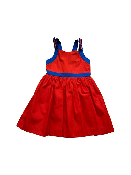 A Red Overall Dresses from Jacadi in size 4T for girl. (Front View)