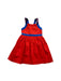 A Red Overall Dresses from Jacadi in size 4T for girl. (Front View)