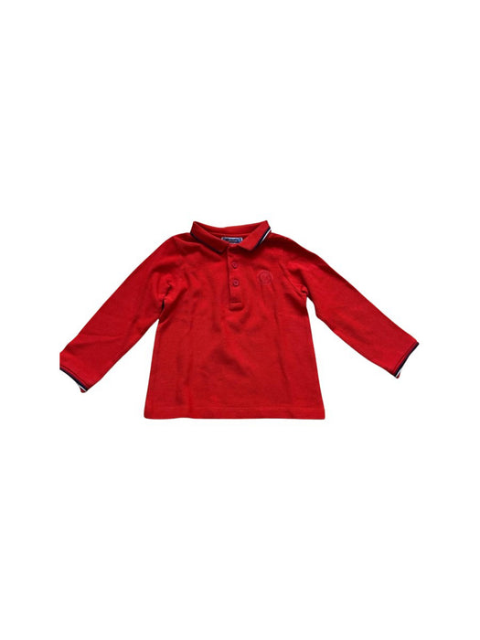 A Red Long Sleeve Shirts from Jacadi in size 18-24M for boy. (Front View)