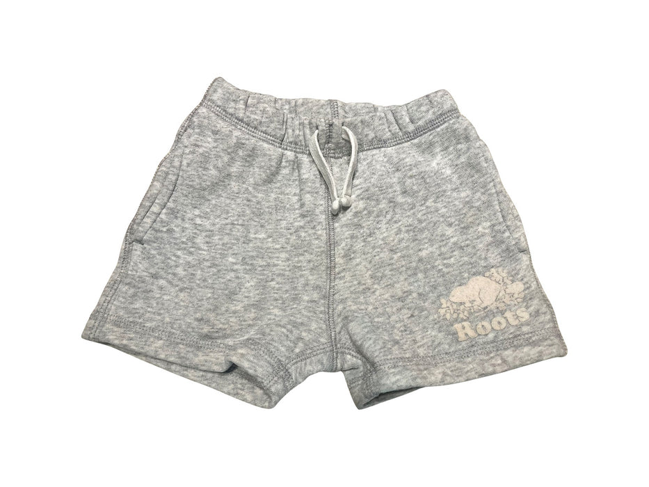 A Grey Shorts from Roots in size 2T for neutral. (Front View)