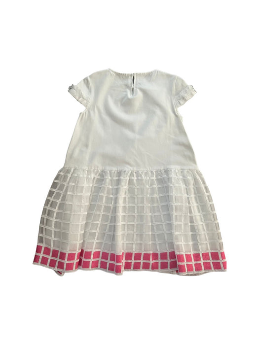 A White Short Sleeve Dresses from Simonetta in size 6T for girl. (Back View)