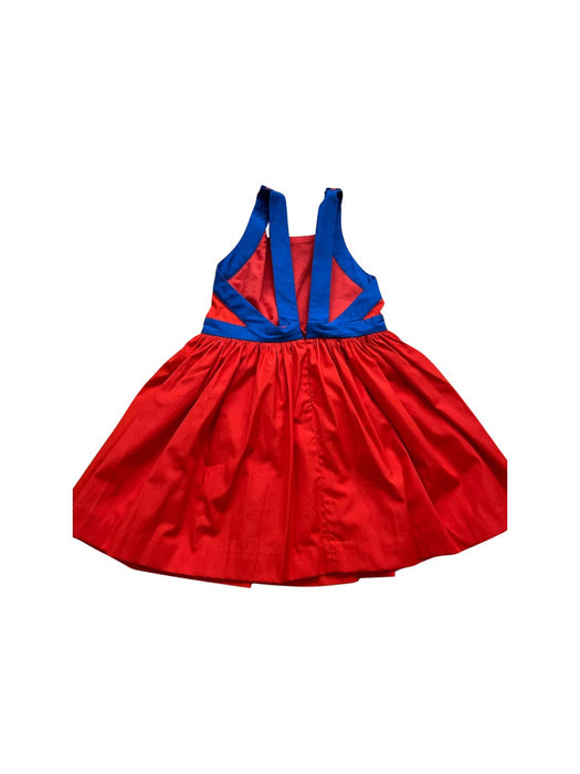 A Red Overall Dresses from Jacadi in size 4T for girl. (Back View)