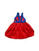 A Red Overall Dresses from Jacadi in size 4T for girl. (Back View)